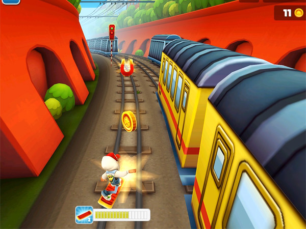 Gameplay du jeu mobile « Subway Surfers »